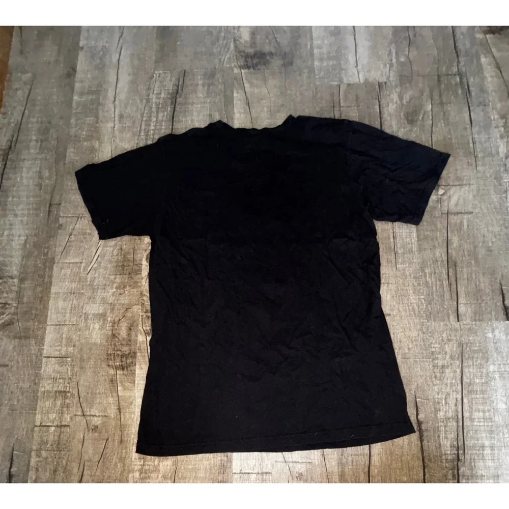 Adidas Three Stripe Life American Flag Graphic T-Shirt Mens Medium Black Tee